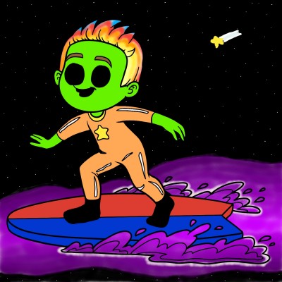 alien boy riding the milky way~ | alexa227 | Digital Drawing | PENUP