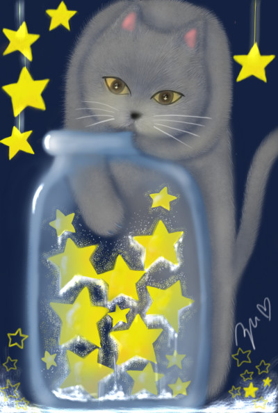 sugar Star⭐and cat | azu | Digital Drawing | PENUP