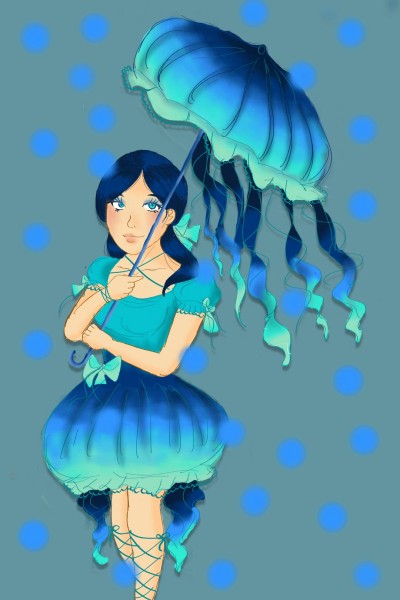 For jellyfish quest, deep sea maiden | Ellav_2206 | Digital Drawing | PENUP