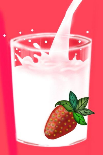 딸기우유  | yoonjungsun | Digital Drawing | PENUP