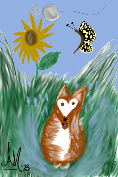 Fox hanging in the marsh | angiefender | Digital Drawing | PENUP