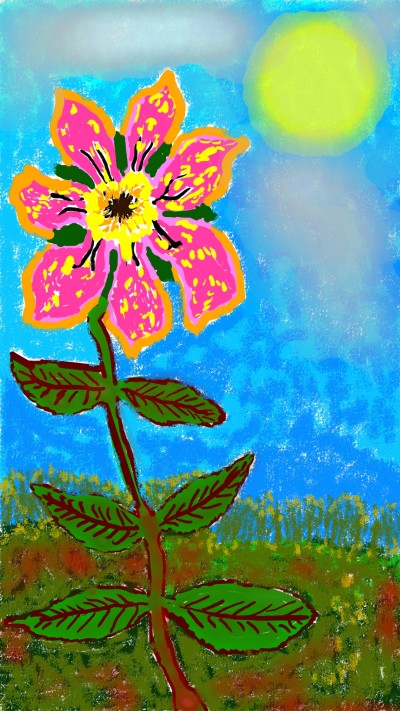 Beautiful PINK flower in the sunshine | Regina0902 | Digital Drawing | PENUP