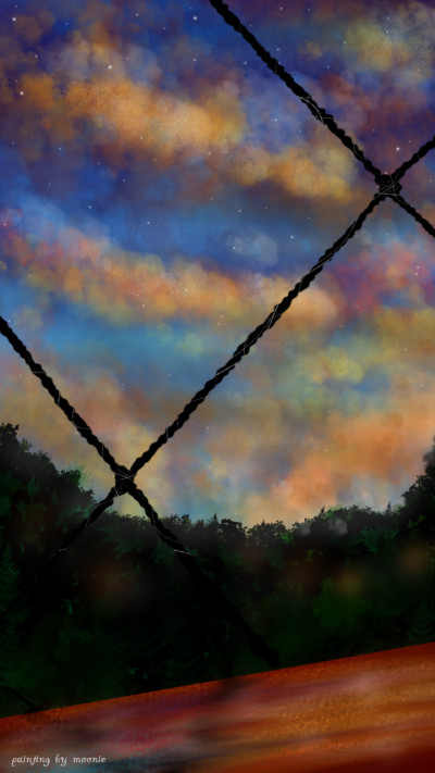 Sky behind the fence... | Moonie | Digital Drawing | PENUP