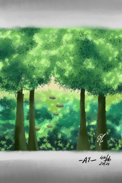 Anime inpsired forest - quick sketch | AT1 | Digital Drawing | PENUP