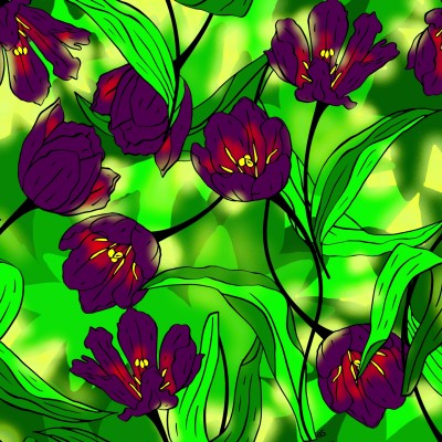 Blood Tulips Under The Trees | Bekkie | Digital Drawing | PENUP