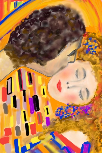 Draw ~Love ~ Kiss insparired by Gustav Klimt | Barbra | Digital Drawing | PENUP