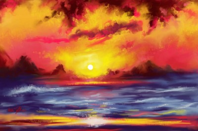 ~ Sunset at the sea ~ | Mishelangello | Digital Drawing | PENUP