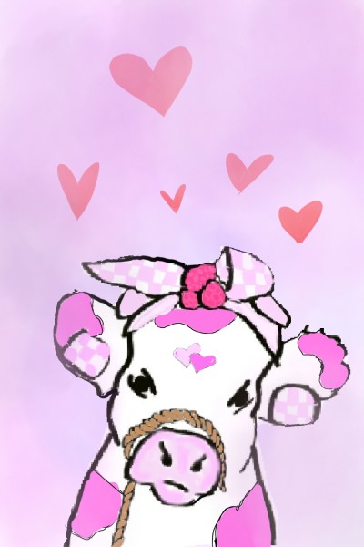 my valentine cow. credit to whoever drew the  | Maya | Digital Drawing | PENUP