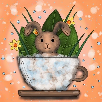 Bubble tea cup bath ●●●● | Sylvia | Digital Drawing | PENUP