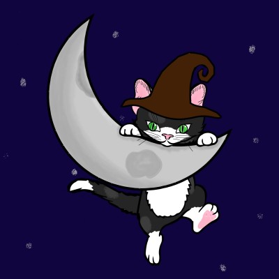 Cat On A Moon | PotatoeDank | Digital Drawing | PENUP
