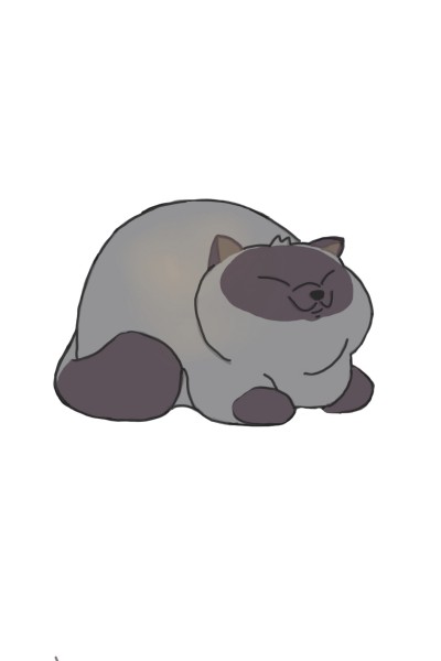 A Fat cat enjoying life!!  | Sylvia | Digital Drawing | PENUP