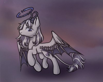Half Angel-Demon Pony | EggY | Digital Drawing | PENUP