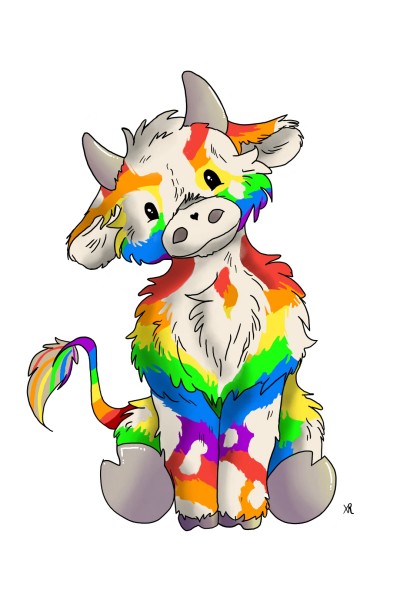 rainbow cow | Roctavor | Digital Drawing | PENUP