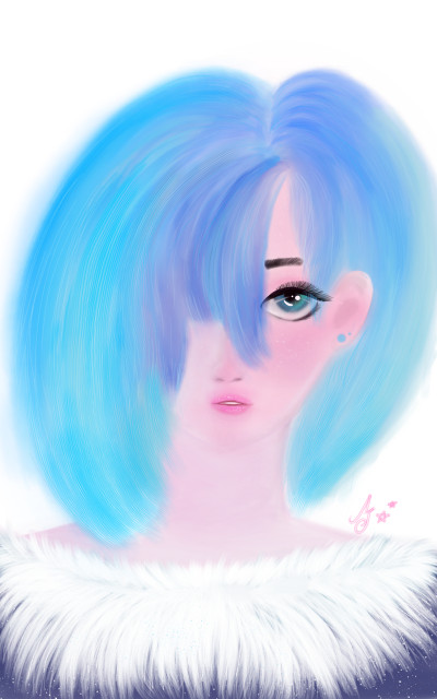 Girl in blue  | AlexJ | Digital Drawing | PENUP