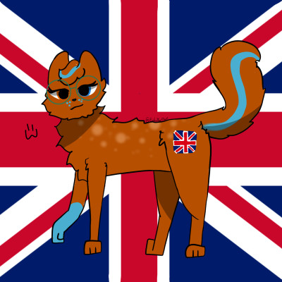 UK Flag cat UwU | EchoTheFloof | Digital Drawing | PENUP