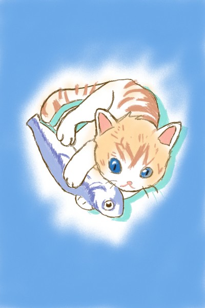 kitty luvs fishy | rikagmw | Digital Drawing | PENUP
