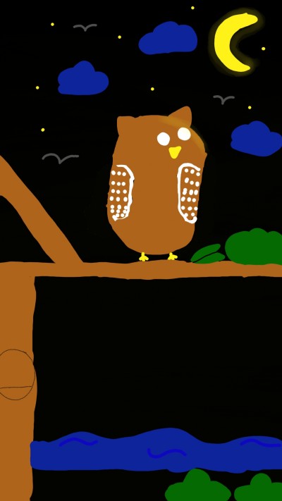 The Cute Owl in the night | shanumzp | Digital Drawing | PENUP