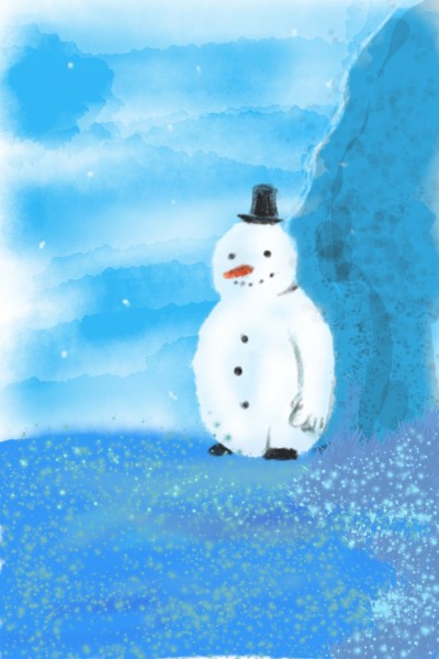happy snowman in winter | lighthousedog | Digital Drawing | PENUP