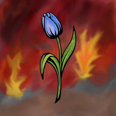 Lone flower in post-apocalypse | Bowlnmike | Digital Drawing | PENUP