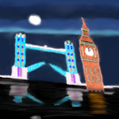 Big Ben and London Bridge  | Mark349 | Digital Drawing | PENUP