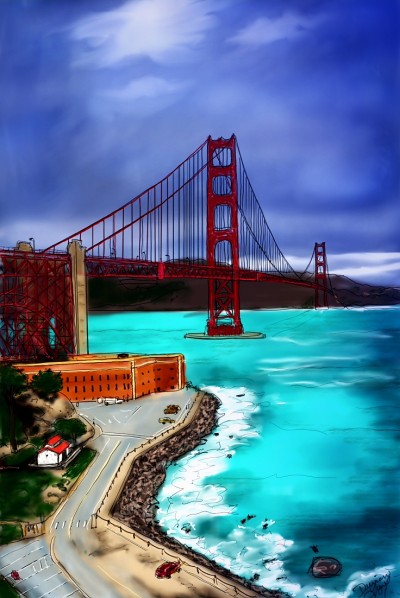 Golden Gate Bridge California | missdarrian | Digital Drawing | PENUP
