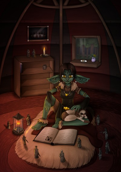 A Goblin and her Weasel | HoloF0X | Digital Drawing | PENUP