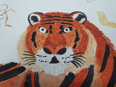the tiger i drew in art class! | KING_THRANDUIL | Digital Drawing | PENUP