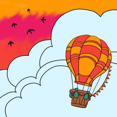 hot air balloon | KCY | Digital Drawing | PENUP