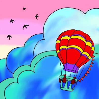 hot air balloon  | ARMINK | Digital Drawing | PENUP