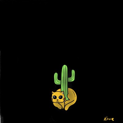 Cat with Cactus | Essie | Digital Drawing | PENUP