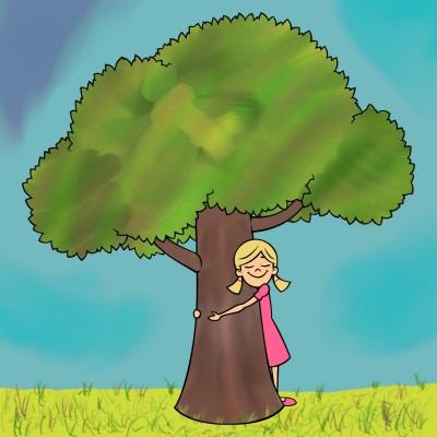 Girl hugging tree | Bowlnmike | Digital Drawing | PENUP