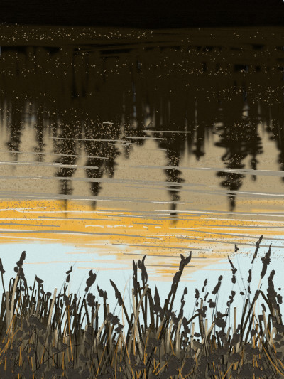 Reflection on a river | AntoineKhanji | Digital Drawing | PENUP