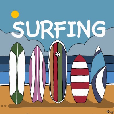 Surfing | Peye | Digital Drawing | PENUP