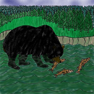A Bear's Catch | Burrgump | Digital Drawing | PENUP