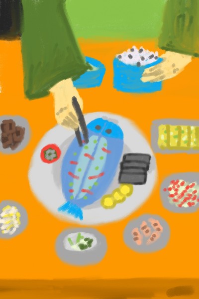 Grilled fish (lunch) | sunhwa | Digital Drawing | PENUP