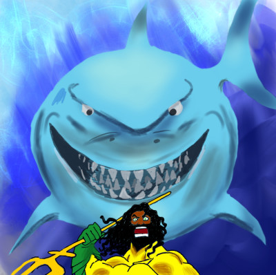  aquaman and shark | J-O-C | Digital Drawing | PENUP