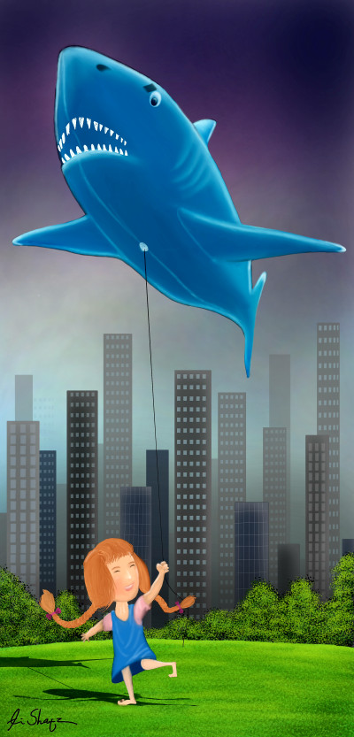 Shark in the city | Avi_Shatz | Digital Drawing | PENUP