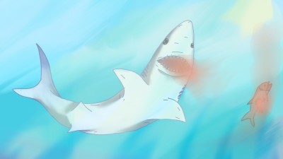 White Shark eats fish | Matorich | Digital Drawing | PENUP