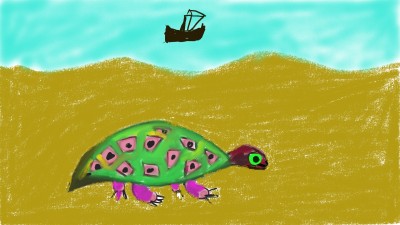 turtle on send | manisha | Digital Drawing | PENUP