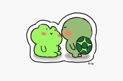 Cute Turtle and frog | Essie | Digital Drawing | PENUP