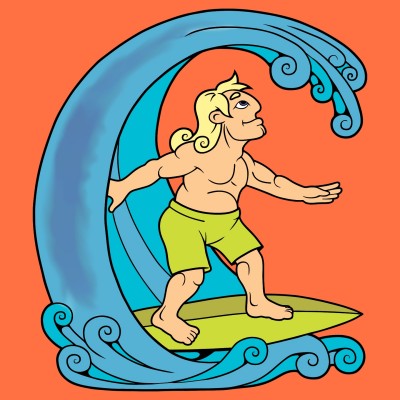 Surfing Dude | Bowlnmike | Digital Drawing | PENUP