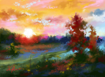 ~ Late summer sunset -  | Mishelangello | Digital Drawing | PENUP