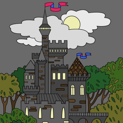 Castle at Night | Bowlnmike | Digital Drawing | PENUP