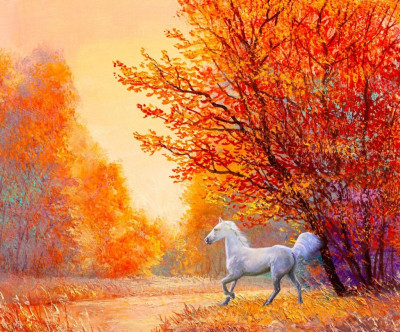 horses autumn  | FlamingiDingi | Digital Drawing | PENUP