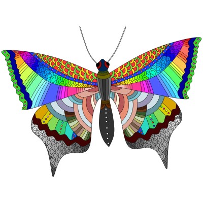 Rainbow Butterfly | saurabhbohra | Digital Drawing | PENUP