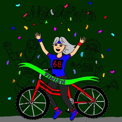 I Won The Bike Race!  | Bekkie | Digital Drawing | PENUP