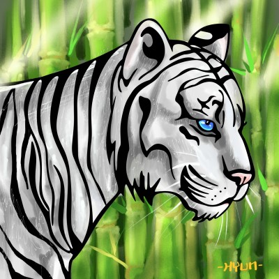 White tiger | Hyun | Digital Drawing | PENUP
