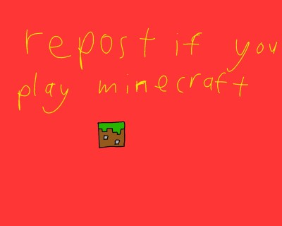 repost if you play minecraft  | Diny | Digital Drawing | PENUP