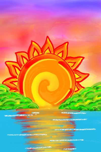 Cosmic Sunset | Bekkie | Digital Drawing | PENUP