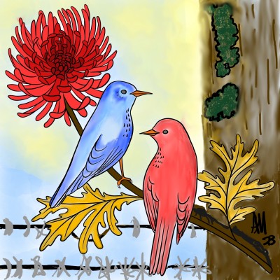 If these birds were talking..  | angiefender | Digital Drawing | PENUP